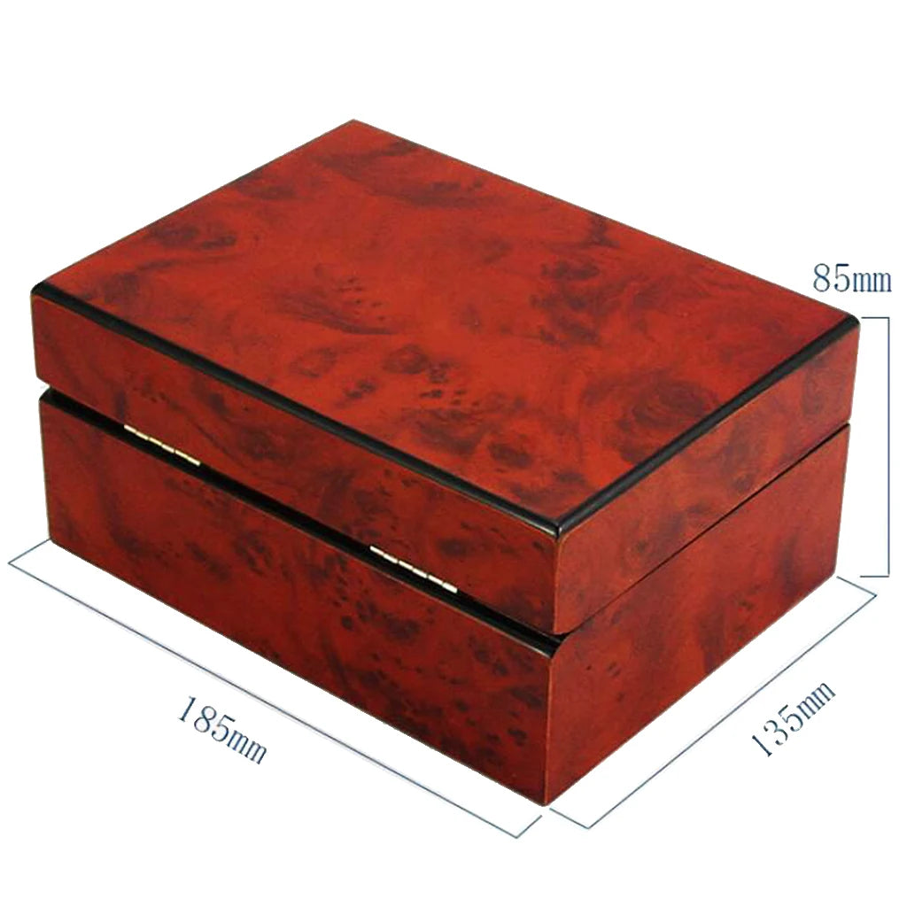 Luxury Wooden Watch & Jewelry Storage Box with Cushion Interior Lock Clasp