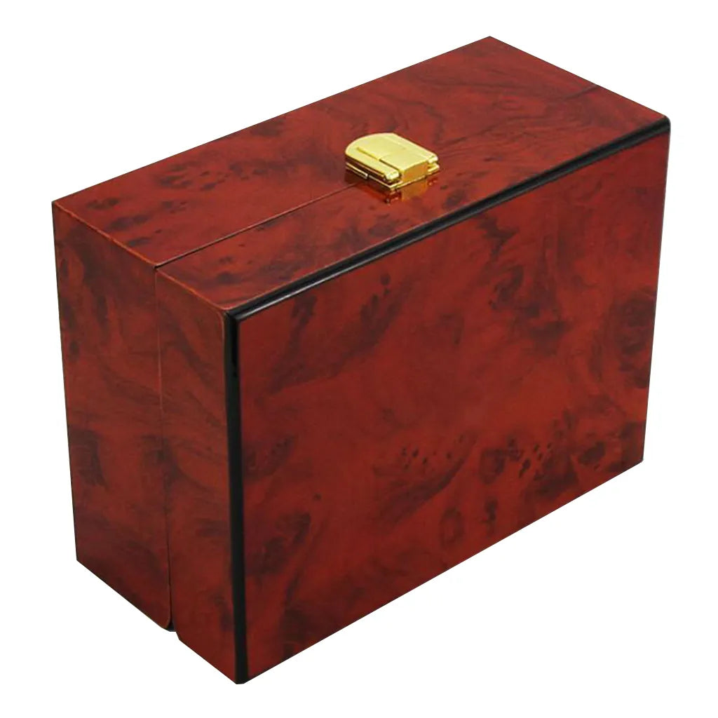Luxury Wooden Watch & Jewelry Storage Box with Cushion Interior Lock Clasp