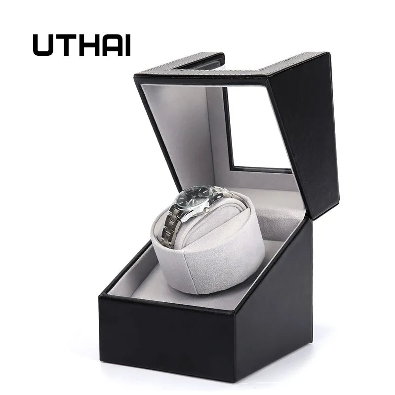 UTHAI U01 Black Mechanical Watch Winder Box Motor Shaker Display Organizer