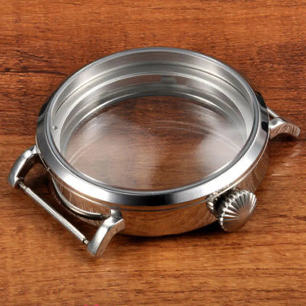 46mm Stainless Steel Watch Case for ETA 6497/6498 Movement Men’s Watch