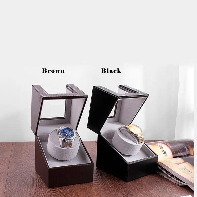 UTHAI U01 Black Mechanical Watch Winder Box Motor Shaker Display Organizer