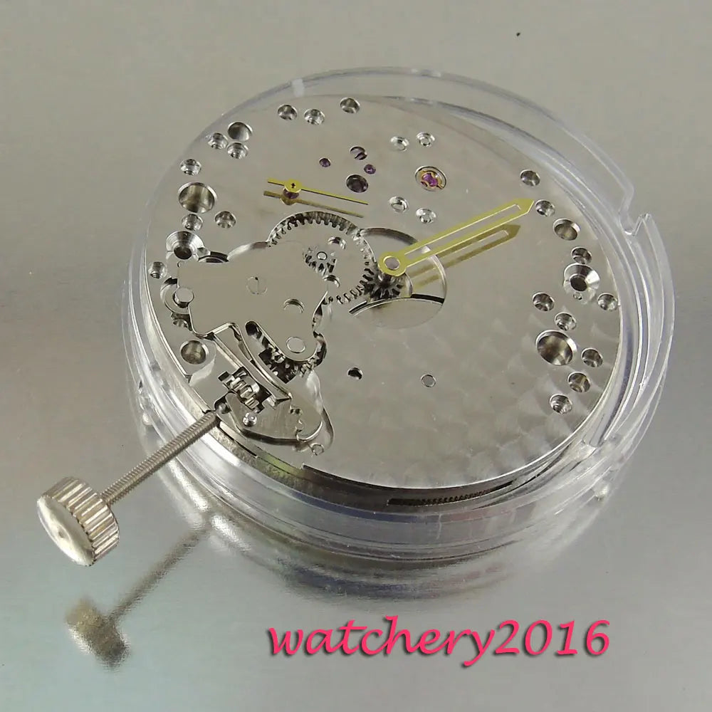 Vintage 17-Jewel 6498 Mechanical Hand-Winding Stainless Steel Watch Movement