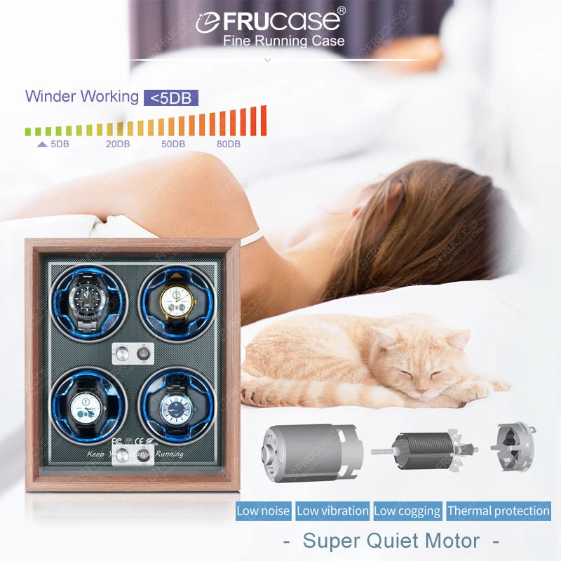 UTHAI U01 Black Mechanical Watch Winder Box Motor Shaker Display Organizer