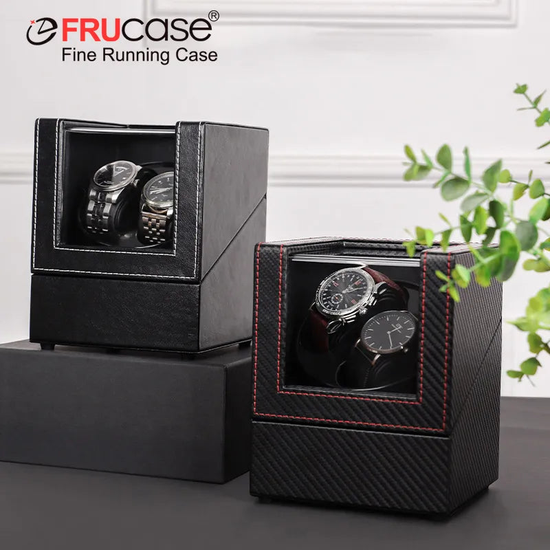 FRUCASE Double Watch Winder for Automatic Watches Watch Box USB Charging 2+0