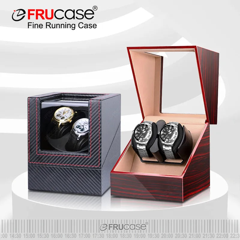FRUCASE Double Watch Winder for Automatic Watches Watch Box USB Charging 2+0